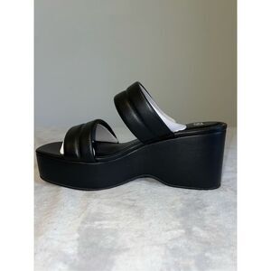 NEW Platform Wedge Black BP Heel Sandals Womens 9.5